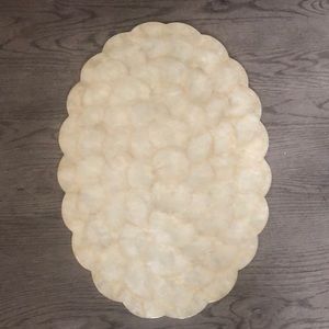 6 Vintage Natural Capiz Shell Placemats set